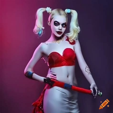 Harley Quinn Cosplay In Eastern Asian Mythical Fantasy Robes On Craiyon