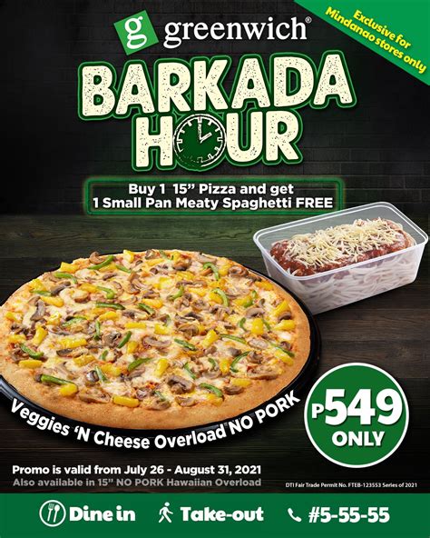 Greenwich Barkada Hour Promo Manila On Sale