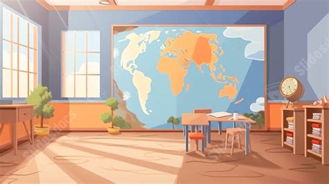 Classroom Cartoon Illustration Powerpoint Background For Free Download ...