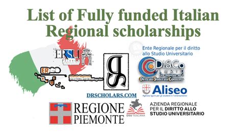 Italy Regional Scholarships 2024 FULLY FUNDED UPDATED DR SCHOLARS