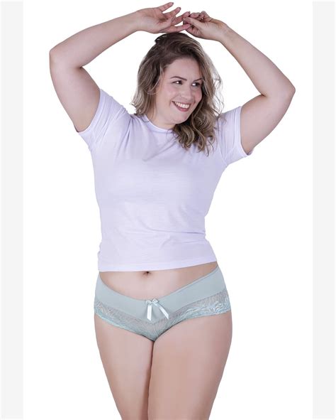 Riachuelo Calcinha Graça Plus Size Microfibra Concept Lingerie Verde