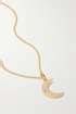 ANDREA FOHRMAN Crescent Moon 18 Karat Gold Diamond Necklace NET A PORTER