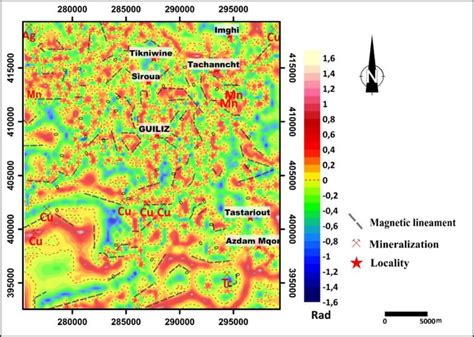 Tilt Derivative Map Of The Sirwa Massif The Dotted Red Lines Show