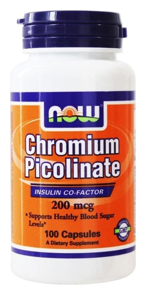 Now Foods Chromium Picolinate 200 Mcg 100 Capsules