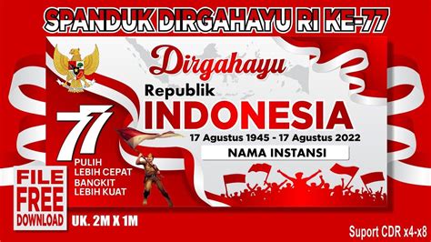 Desain Spanduk Dirgahayu Republik Indonesia Ke 77 Youtube