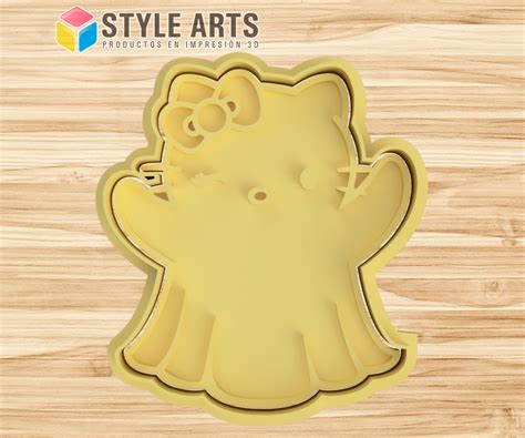 Stl File Hello Kitty Ghost Cookie Cutter Halloween Cookies・3d Print Design To Download・cults