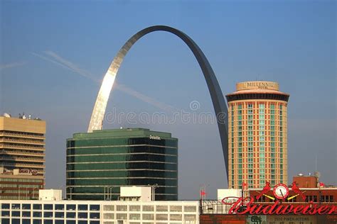 St Louis Skyline And Gateway Arch Editorial Stock Photo Image Of