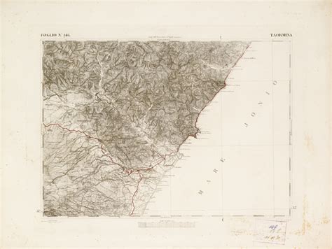 CARTA DELL ISOLA DI SICILIA Foglio 146 Taormina