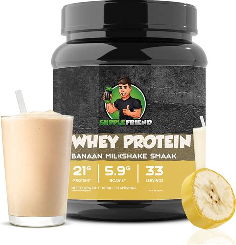 Supplefriend Whey Protein Proteine Poeder Eiwitshake Banaan