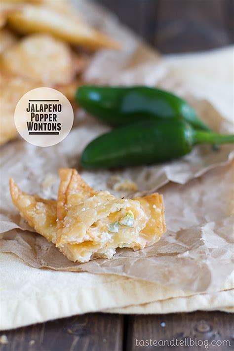 Jalapeño Popper Wontons Taste And Tell Yummy Appetizers Recipes