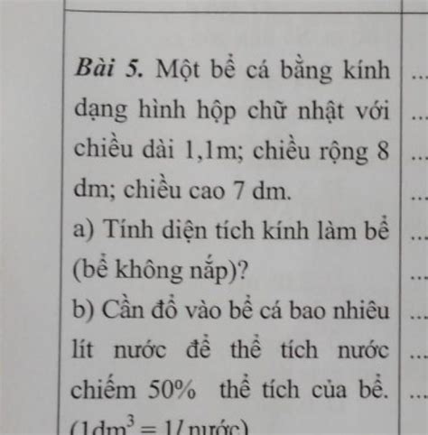 mot  ca bang kinh dang hinh hop chu nhat voi chieu dai  chieu