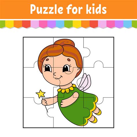 Puzzle Game For Kids Jigsaw Pieces Color Worksheet Activity Page