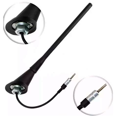 Antena De Teto Traseira Fiat Amplificada Conector Plug Din Mundo