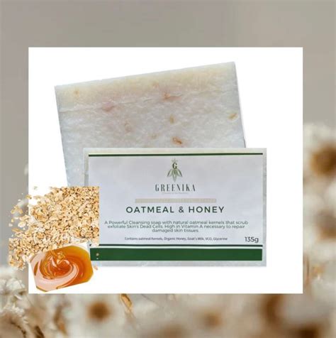 Greenika Oatmeal And Honey Soap Exfoliating And Anti Pimple 135g