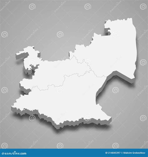 3d Isometric Map of Mpumalanga is a Province of South Africa Stock ...