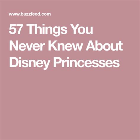 57 Things You Never Knew About Disney Princesses Artofit