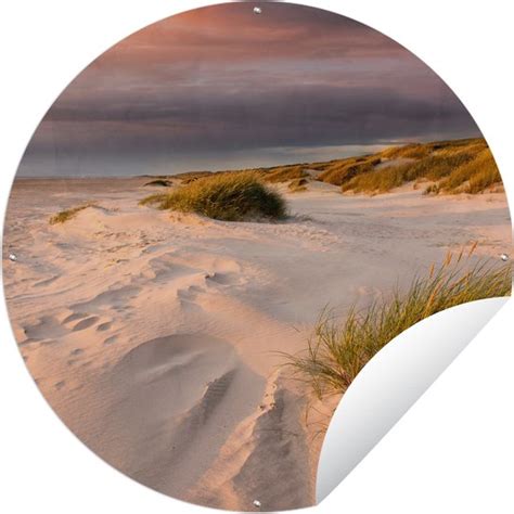 Tuincirkel Strand Zon Duin X Cm Ronde Tuinposter Buiten Bol