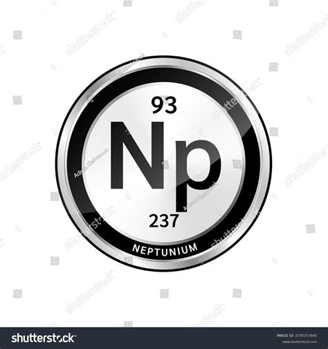 Neptunium Symbol Icon Chemical Formulas Atomic Stock Vector (Royalty ...