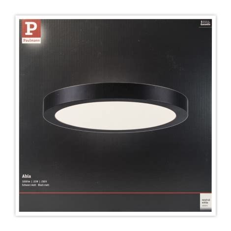 Plafonieră LED 22W ABIA 230V neagră Paulmann 71025 Luminam