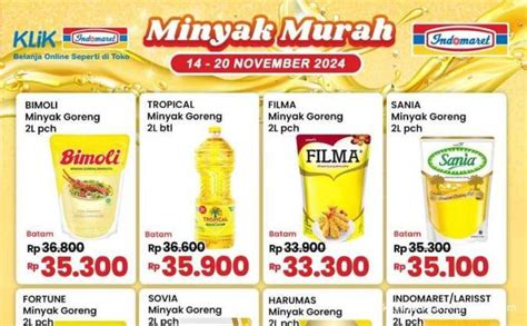 Promo Minyak Goreng Di Alfamart Indomaret Superindo Weekday Banyak