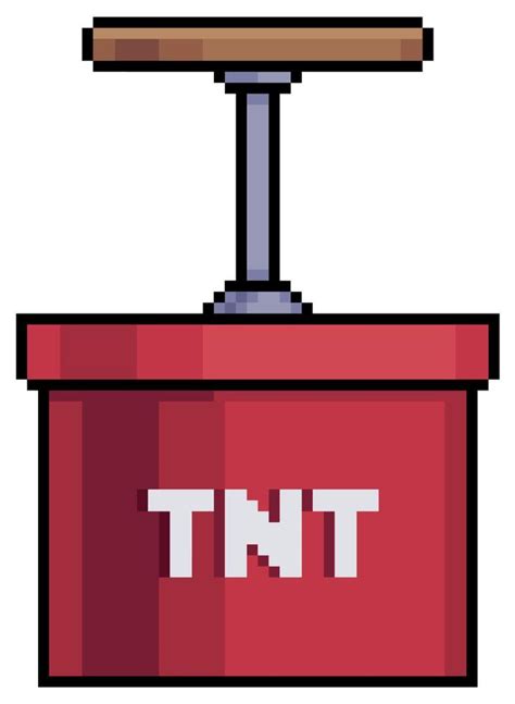 Pixel Art Dynamite Tnt Vector Icon For Bit Game On White Background