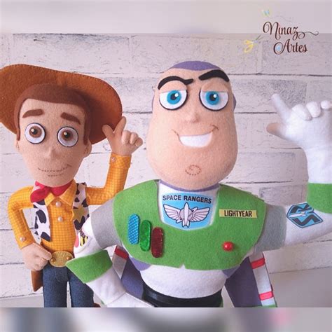 Woody E Buzz Lightyear Toy Story Boneco Em Feltro Elo7