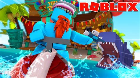 Attacked By A Great White Shark Sharky Gaming Roblox Youtube