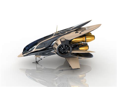 Fantastic Spaceship 3D model Download for Free