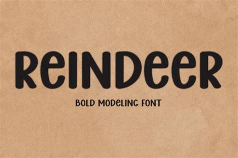 Reindeer Font By Pinkmeca · Creative Fabrica