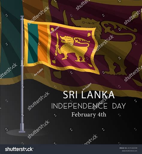 Sri Lanka Independence Day. Sri Lankan Flag - Royalty Free Stock Vector ...