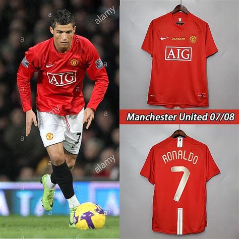 Camisa Manchester United 1 Cristiano Ronaldo 7 CR7 Retrô 2007 2008