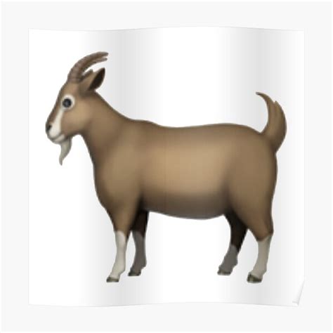 Goat Emoji Poster For Sale By Brujo69 Redbubble