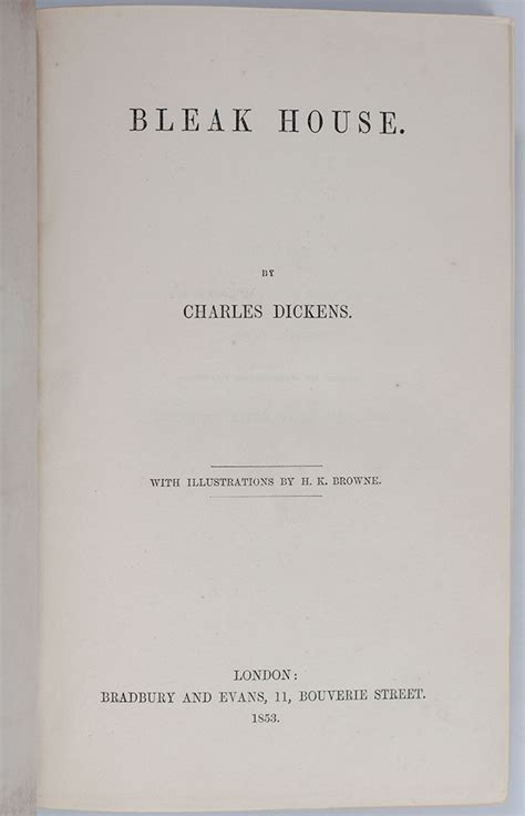 Bleak House Charles Dickens First Edition Rare Finely Bound