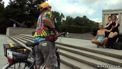 Blonde Disgraced In Public For Tourists