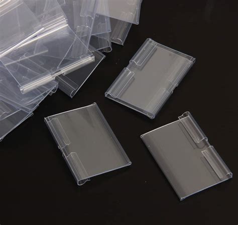 SBYURE 60 PCS Clear Plastic Label Holder for Wire Shelf Retail Price ...