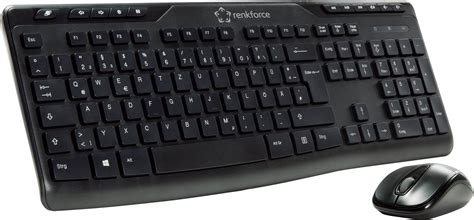 Renkforce RF-KMC-510 Radio Keyboard and mouse set Multimedia buttons ...