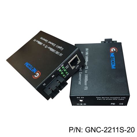 Bộ chuyển đổi quang điện GNETCOM 2 Sợi GNC 2211S 20