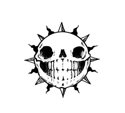 Sun Skull Tattoo Dark Art Tattoo Funky Art Tattoo Design Drawings