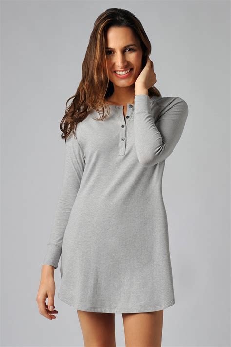 Naked Essential Cotton Stretch Sleepshirt W Women S