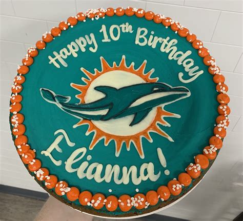 Miami Dolphins Birthday Cakes Nfl Miami Dolphins Cake Rings Count