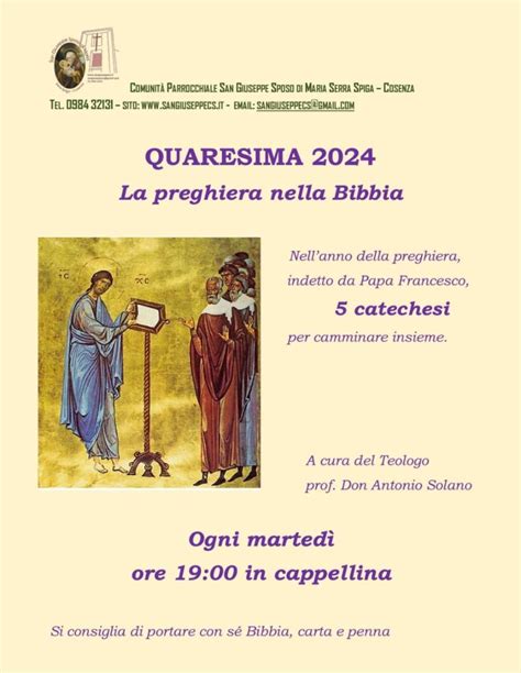 Quaresima La Preghiera Nella Bibbia San Giuseppe Sposo Di Maria