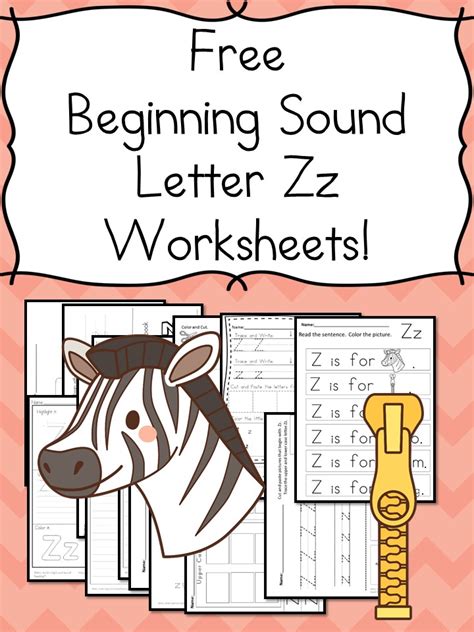 18 Free Beginning Sound Z Worksheets Easy Download Mrs