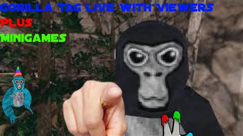 Gorilla Tag Live With Viewers Minigames And More Youtube