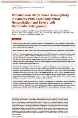 Percutaneous Mitral Valve Annuloplasty In Patients With Secondary