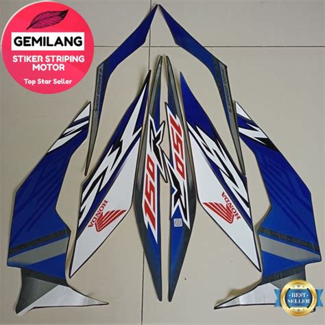 Putih Striping Sticker Decal List Honda Sonic R Rs Blue