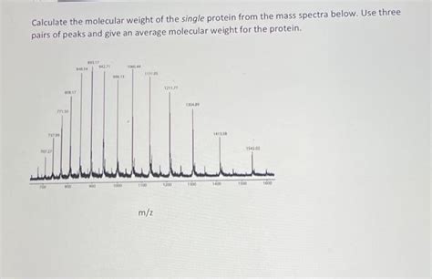 Solved Calculate The Molecular Weight Of The Single Protein