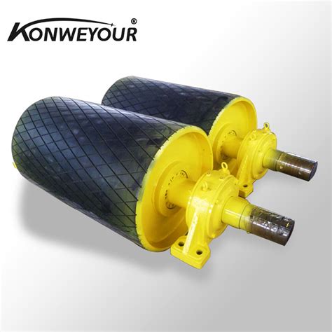 Rubber Lagging Conveyor Belt Drum Pulley Conveyor Drum Head Pully