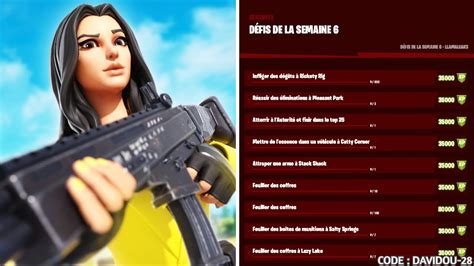 LEAK LISTE DES DÉFIS SEMAINE 6 DE LA SAISON 3 ASTUCE ET GUIDE SUR