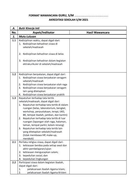 Format Wawancara Guru Format Wawancara Guru Sm Studocu