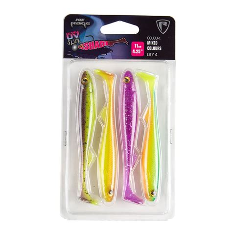 Fox Rage Slick Shad Mixed Uv Colour Pack